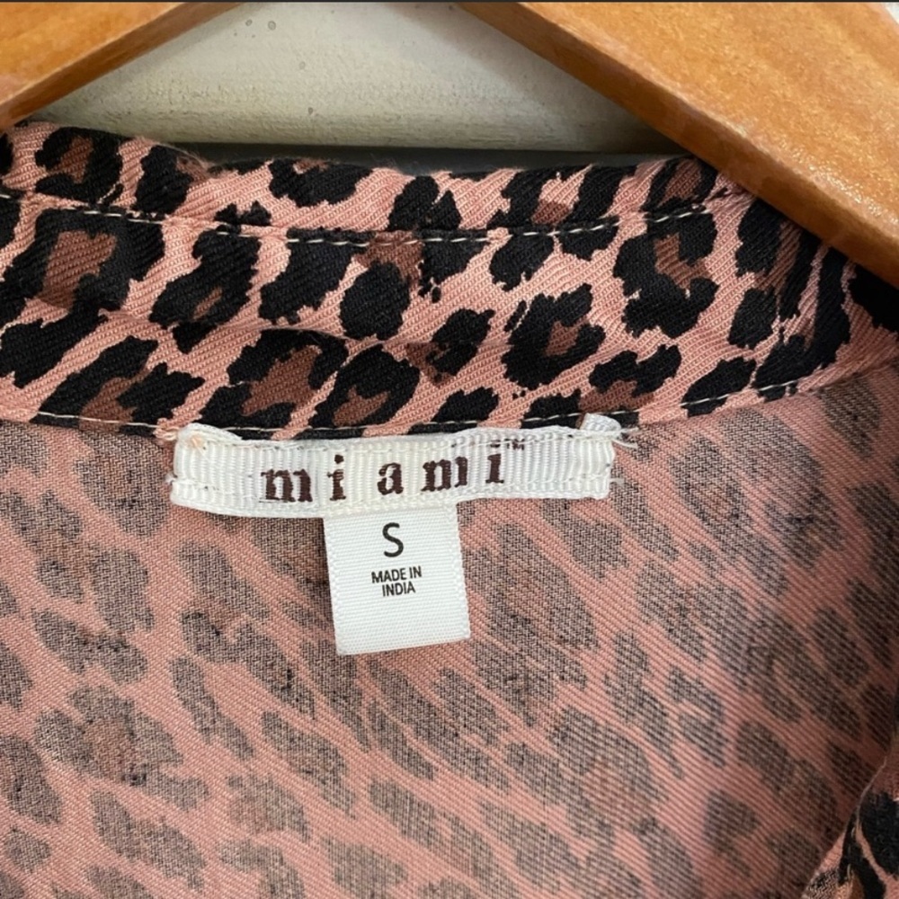 Miami Pink Leopard Print Fray Dress - Picture 4 of 5